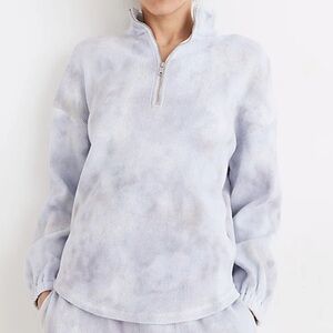 Madewell Waffle Half-Zip Sweatshirt Tie-Dye